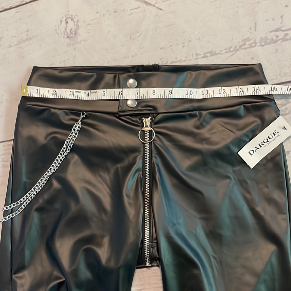 NWT Coquette Darque & Daring Wet Look Pants Size M - Picture 11 of 14